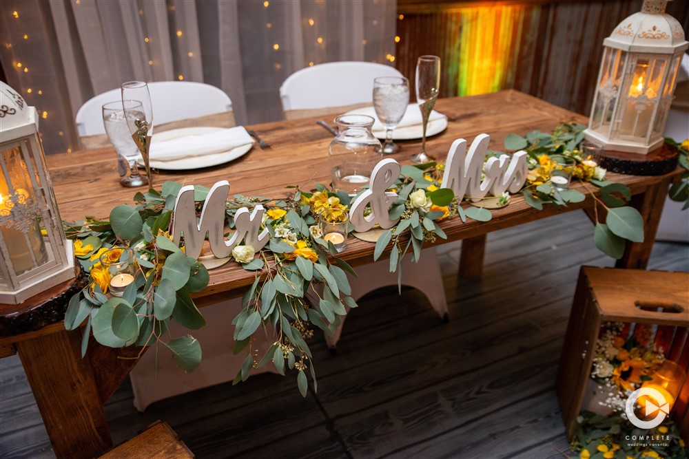 Sweetheart Table at The Hidden Barn Venue