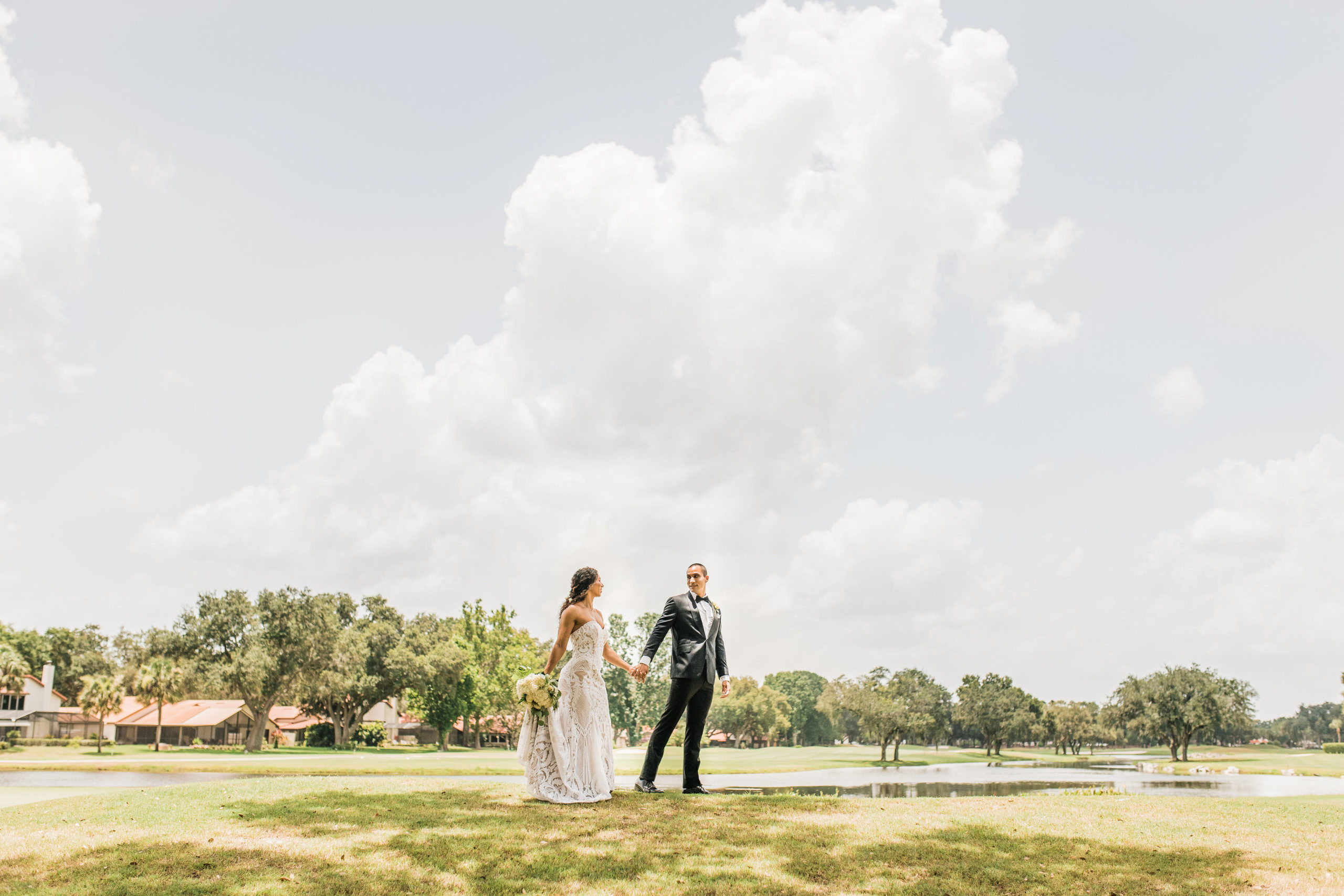 Couple Portrait Outside at Orange Tree Golf Club