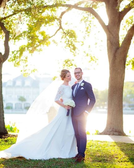 Couple getting married at Boehmian Hotel